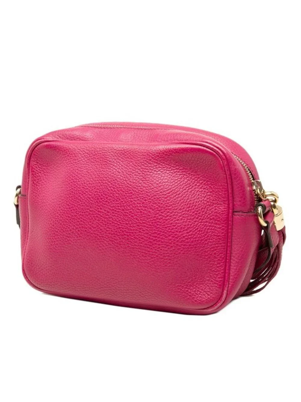 Gucci Interlocking G Soho Crossbody Shoulder Bag Pink Leather